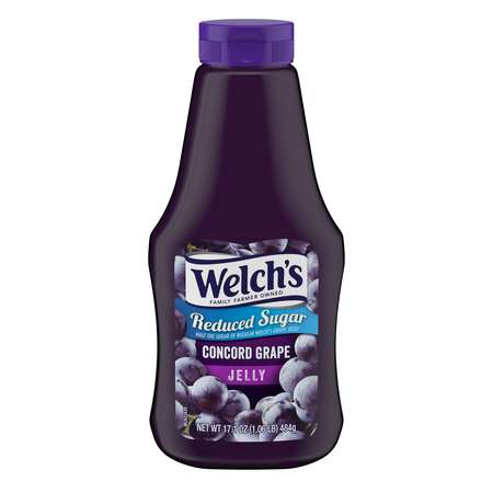 Welch's Concord Grape Reduced Sugar Squeeze Jelly 17.1 oz., PK12 -  WELCHS, WPD50171